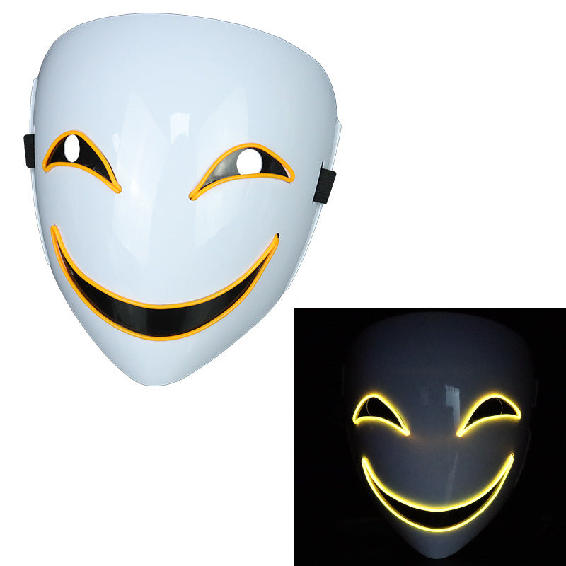 Glowing Black  Halloween Mask