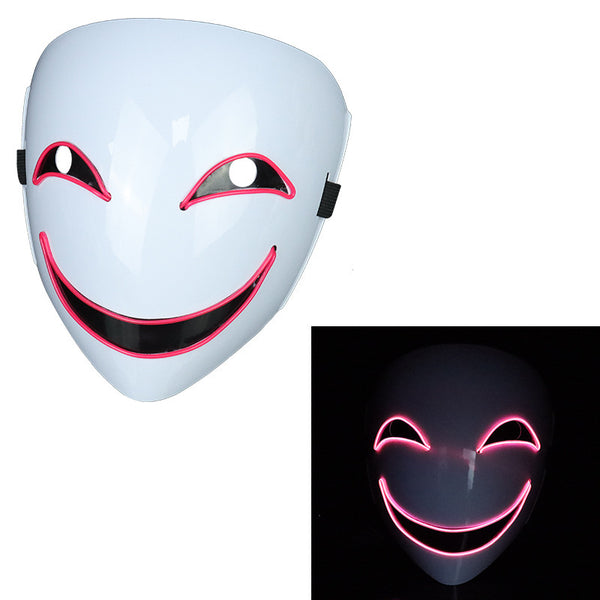 Glowing Black  Halloween Mask