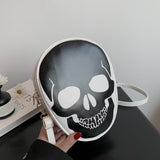 Halloween Skull Shoulder Bag Personality Funny Messenger Bag Kids Couples Outdoor Small Phone Bag For Women