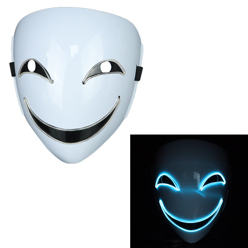 Glowing Black  Halloween Mask