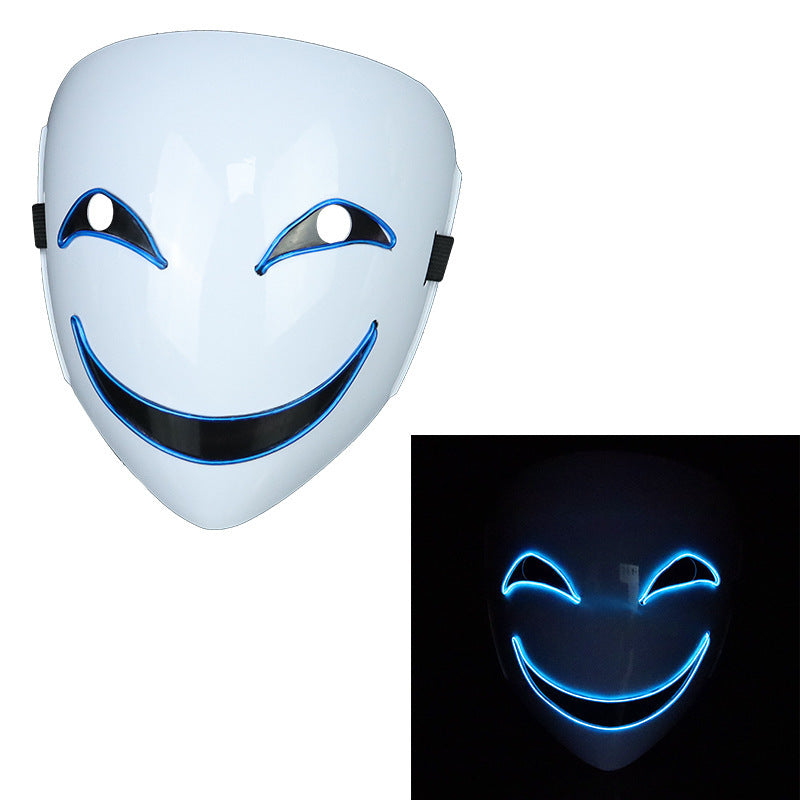 Glowing Black  Halloween Mask