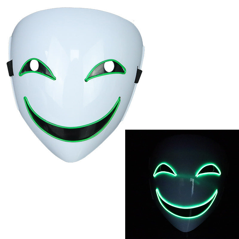 Glowing Black  Halloween Mask