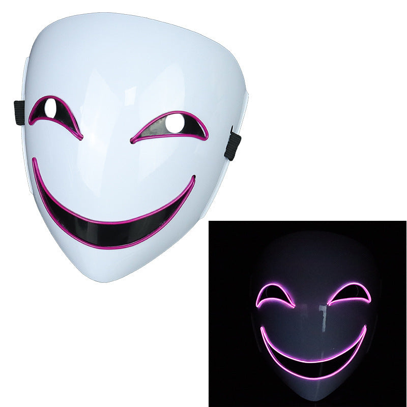 Glowing Black  Halloween Mask